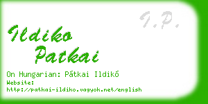 ildiko patkai business card